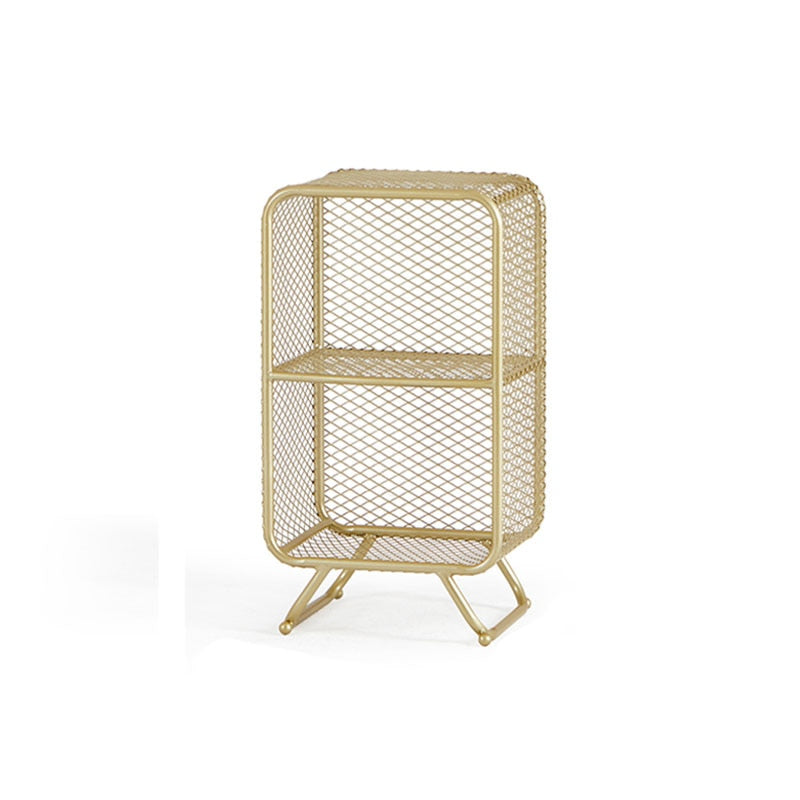 Gold Mesh Storage Rack - 4 Seasons Home Gadgets