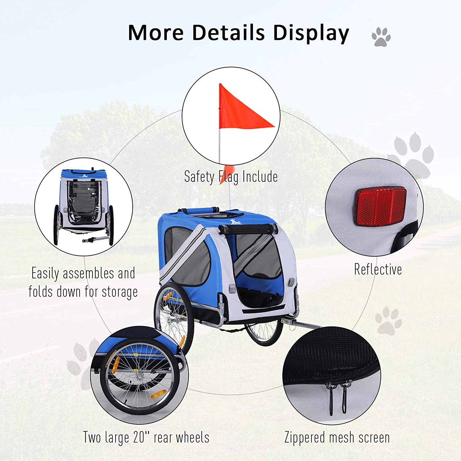 Bike Trailer Cargo Cart for Dog - 4 Seasons Home Gadgets