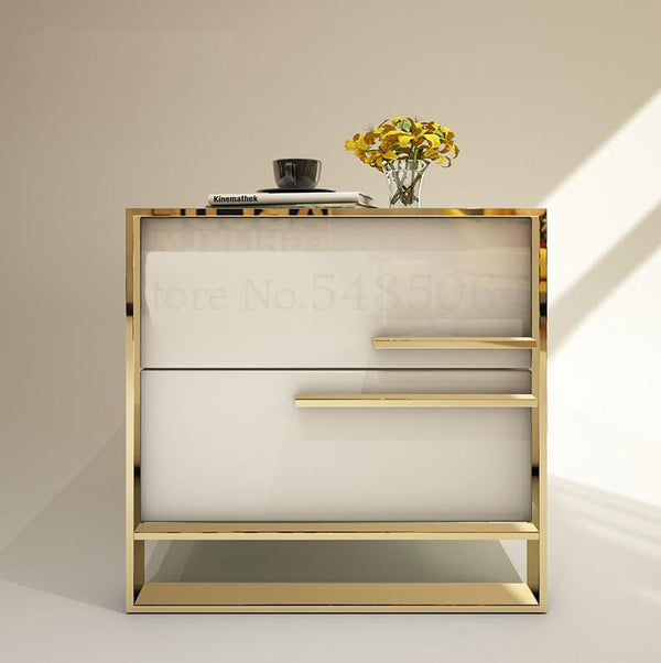 Gold Brass Nightstand Drawer - 4 Seasons Home Gadgets