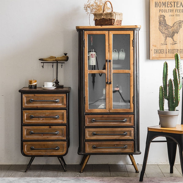 Mango Wood Cabinet With Drawers - 4 Seasons Home Gadgets