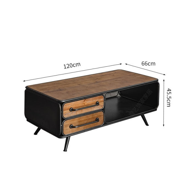 Mango Wood Coffee Table With Drawers - 4 Seasons Home Gadgets