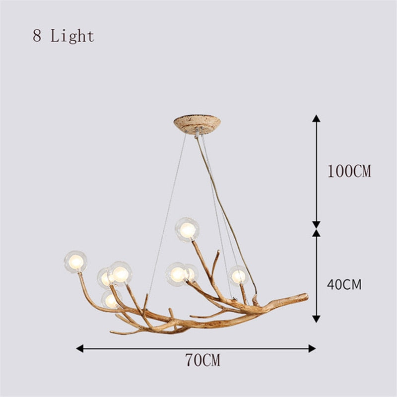 Wood Branch Chandelier - 4 Seasons Home Gadgets