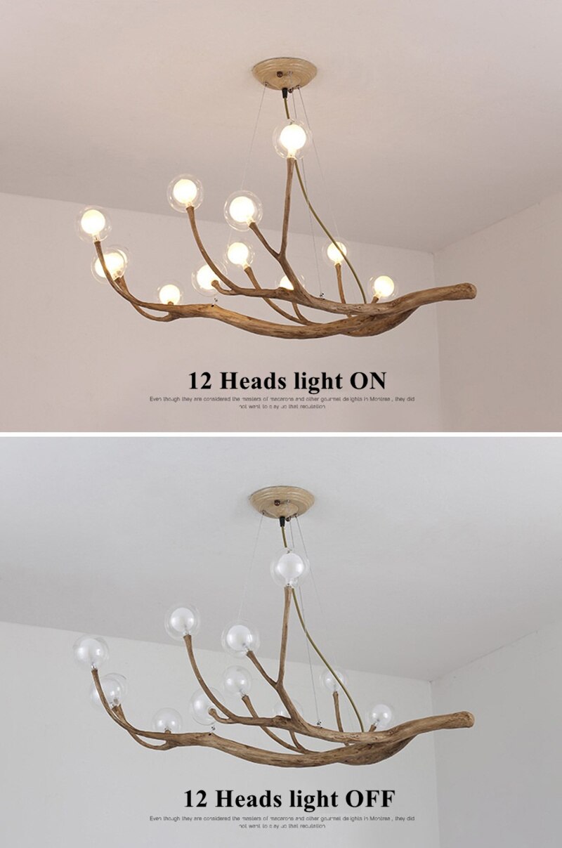 Wood Branch Chandelier - 4 Seasons Home Gadgets