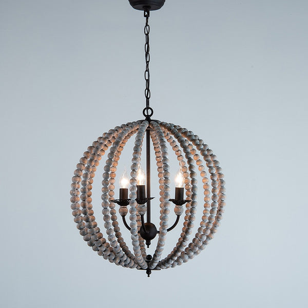 Wood Beads Chandelier - 4 Seasons Home Gadgets