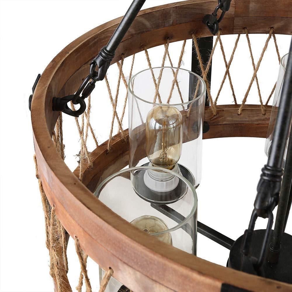 Wooden  Drum Chandelier - 4 Seasons Home Gadgets