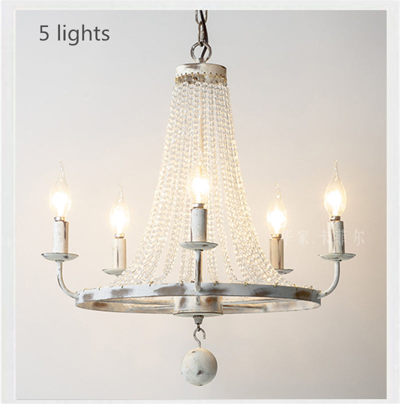 Vintage Beaded Candle Chandelier - 4 Seasons Home Gadgets