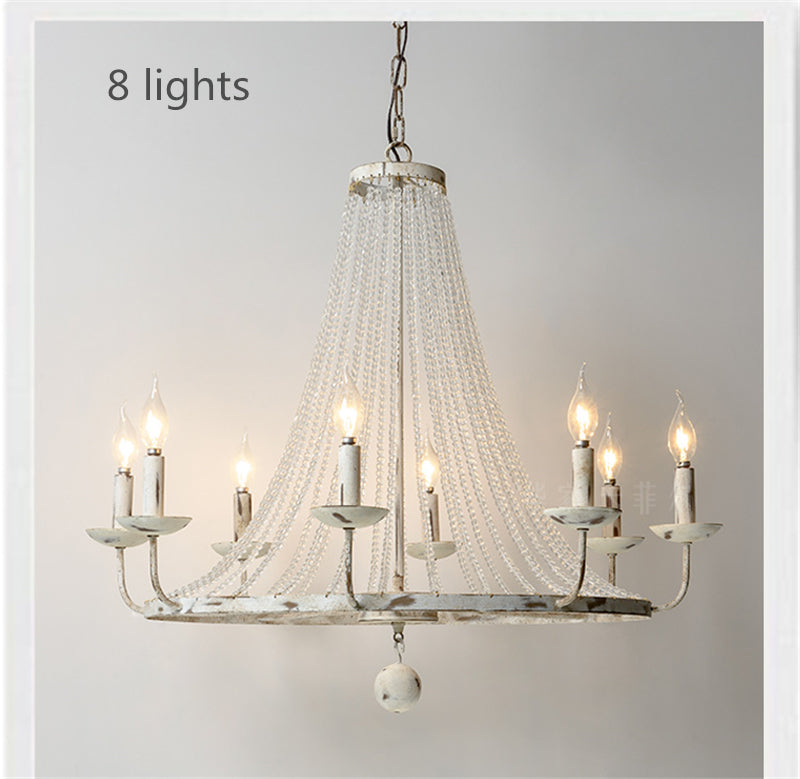 Vintage Beaded Candle Chandelier - 4 Seasons Home Gadgets