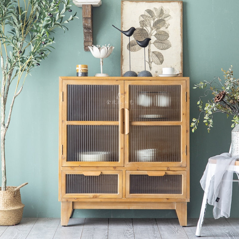 Solid Pine Wood Chest Cabinet - 4 Seasons Home Gadgets