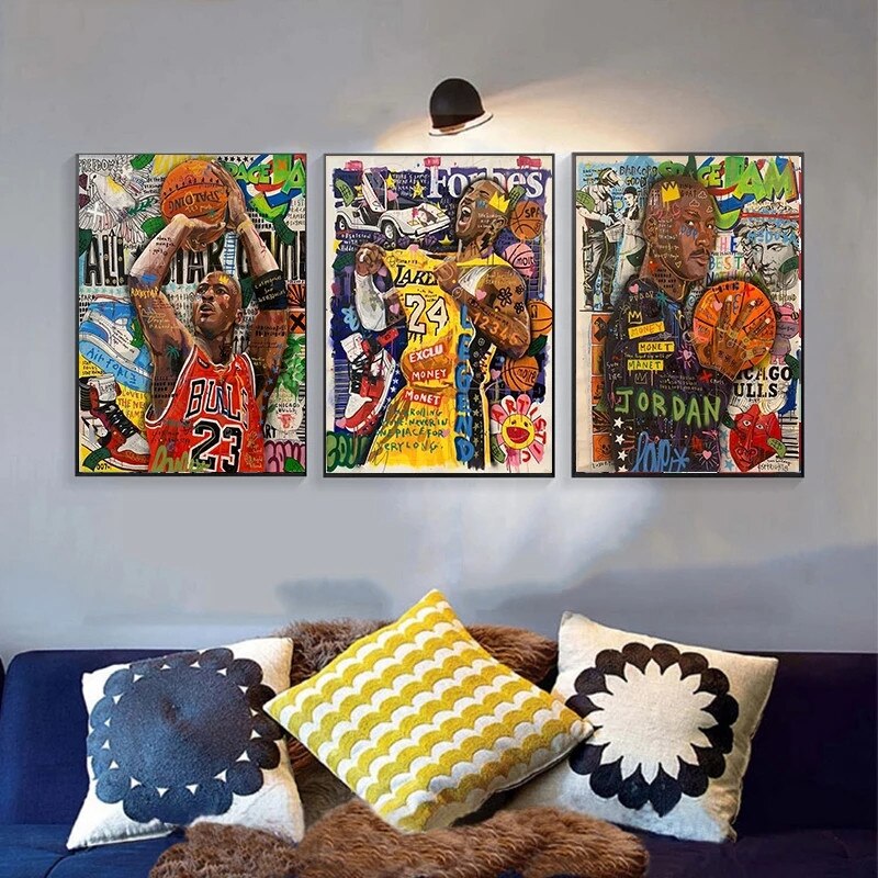 Jordan Graffiti Wall Art - 4 Seasons Home Gadgets