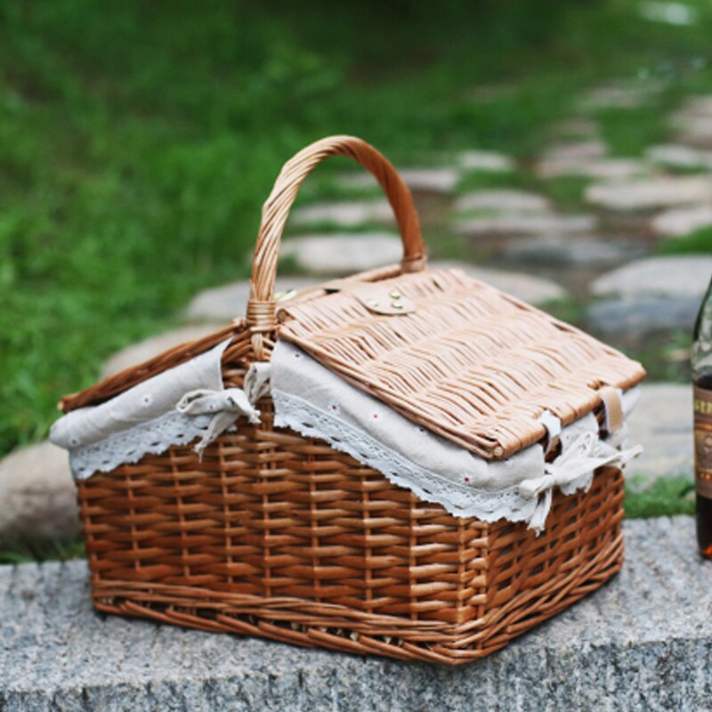 Handmade Wicker Picnic Basket - 4 Seasons Home Gadgets