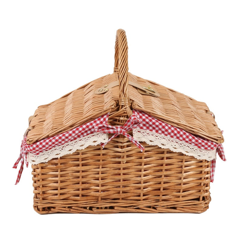 Handmade Wicker Picnic Basket - 4 Seasons Home Gadgets