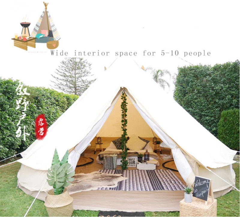 Outdoor Bell Tent For Family - 4 Seasons Home Gadgets