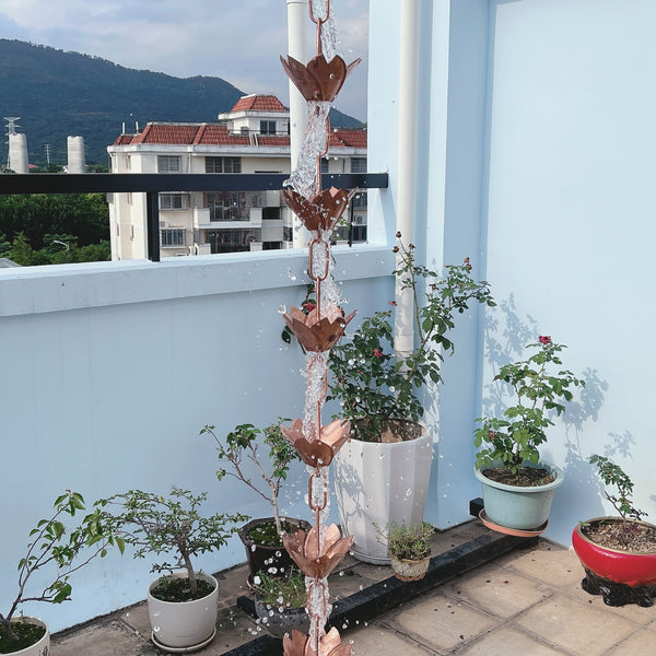 Copper Brass Mandala Rain Chain - 4 Seasons Home Gadgets