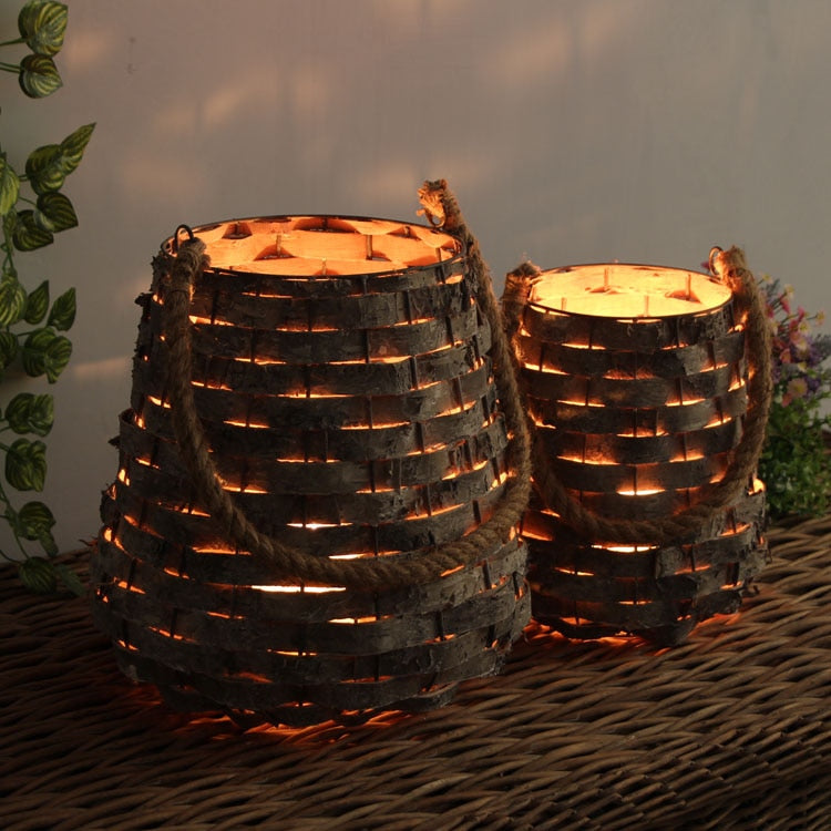 Wooden Candle Lantern Set - 4 Seasons Home Gadgets