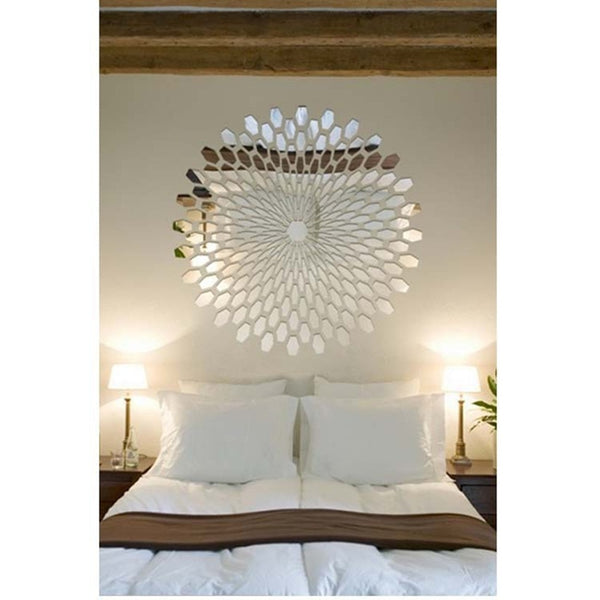 Lotus Mirror Sticker Wall Art - 4 Seasons Home Gadgets